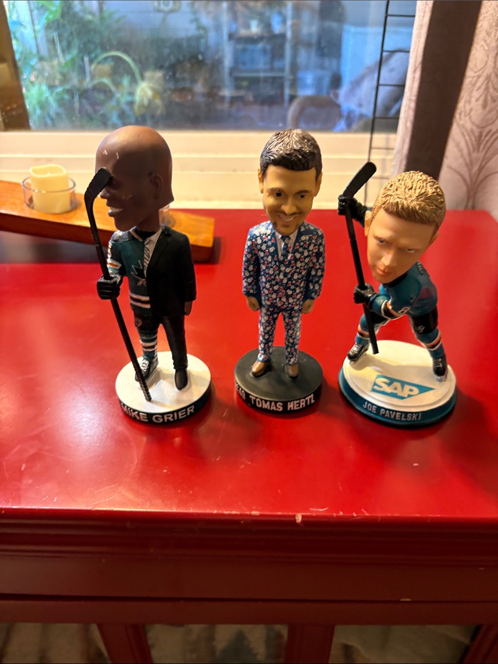 San Jose Sharks Bobblehead Trio - Teal, Black, White
